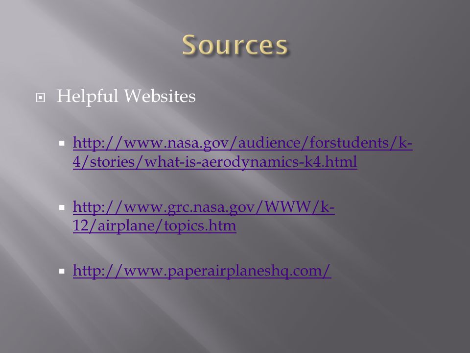 Sources Helpful Websites