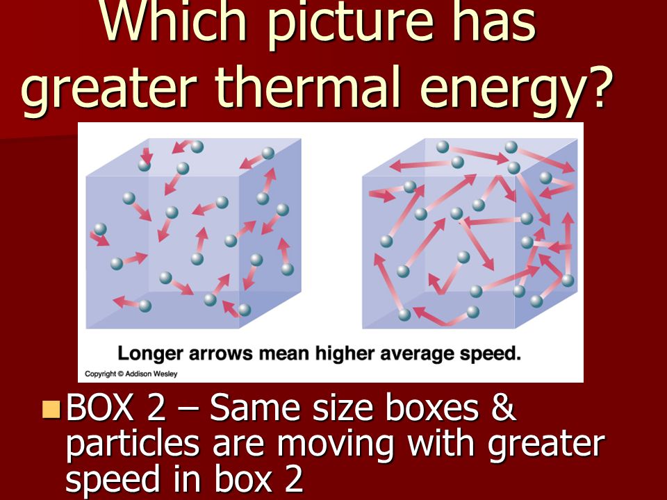 Which picture has greater thermal energy