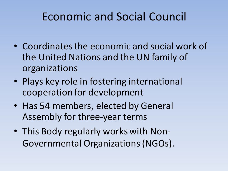 Economic and Social Council