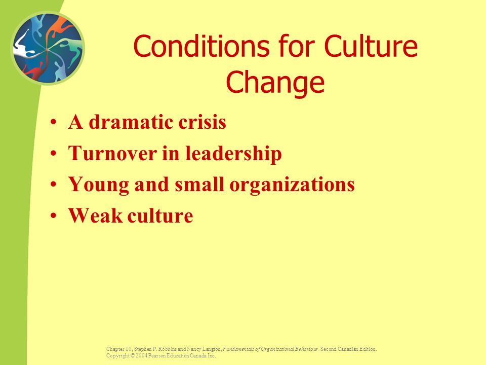 Conditions for Culture Change