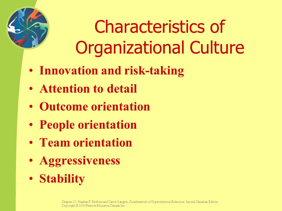 Characteristics of Organizational Culture