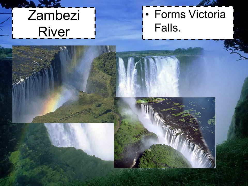 Zambezi River Forms Victoria Falls.