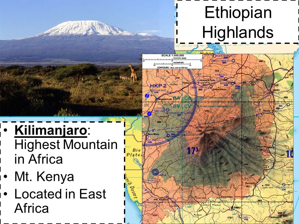 Ethiopian Highlands Kilimanjaro: Highest Mountain in Africa Mt. Kenya