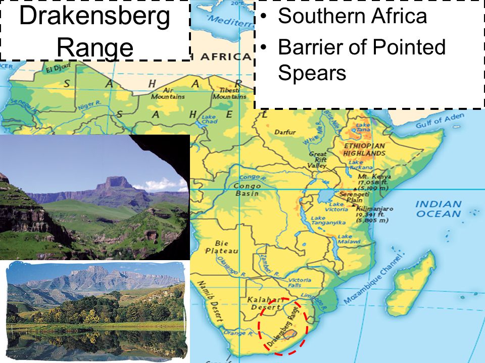 Drakensberg Range Southern Africa Barrier of Pointed Spears