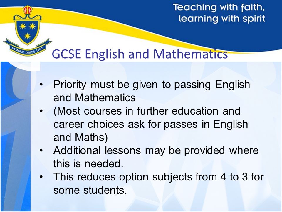 GCSE English and Mathematics