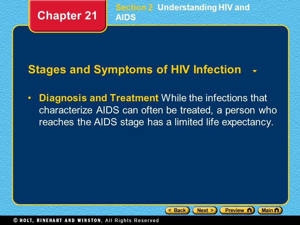 Stages and Symptoms of HIV Infection