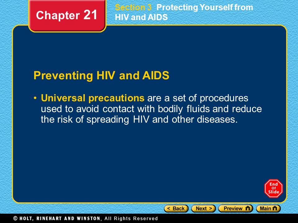 Preventing HIV and AIDS