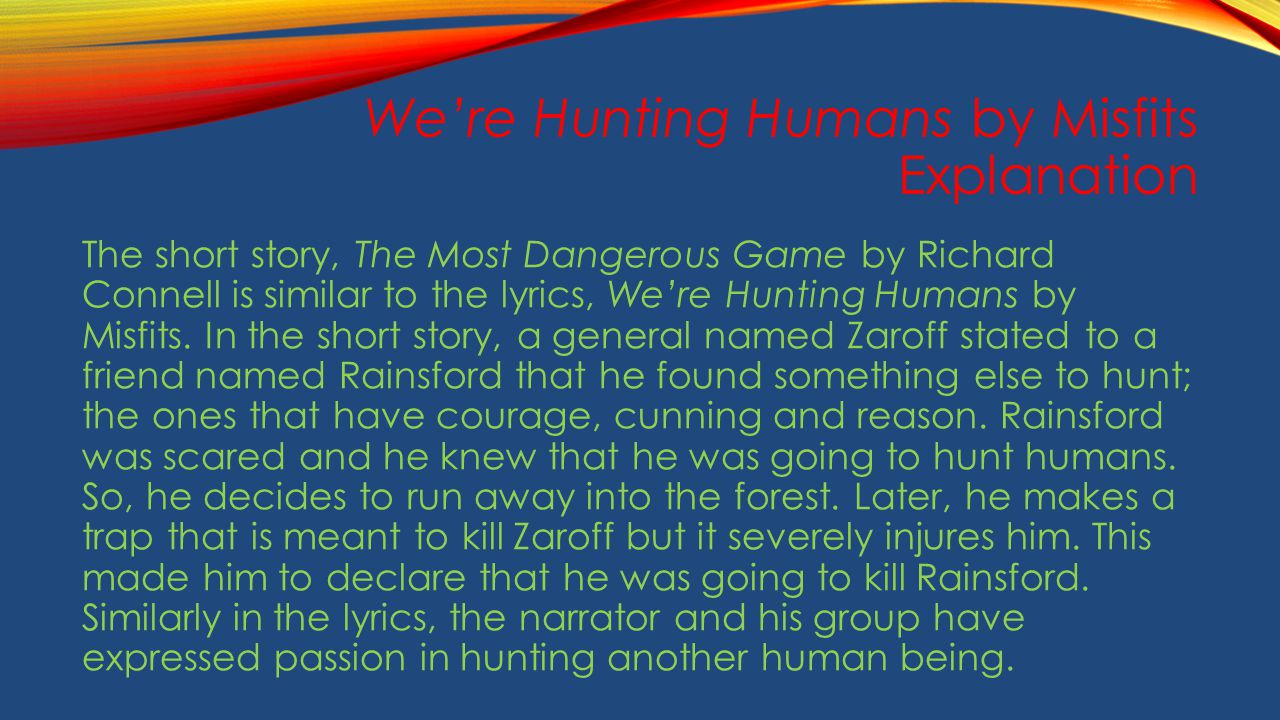 short story about hunting humans