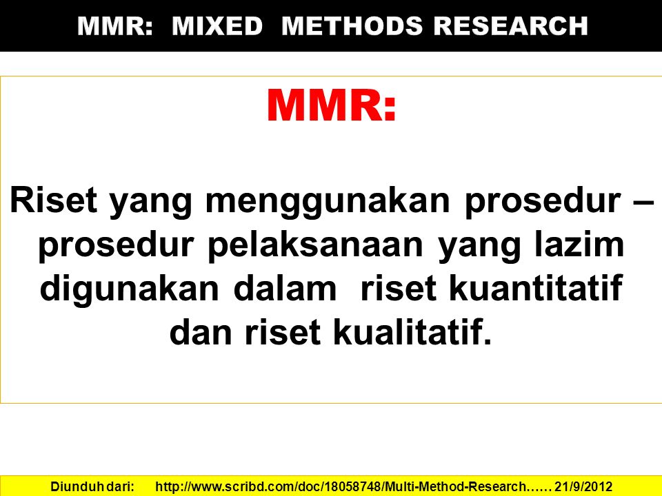 Mixed Method Research Mmr Ppt Download