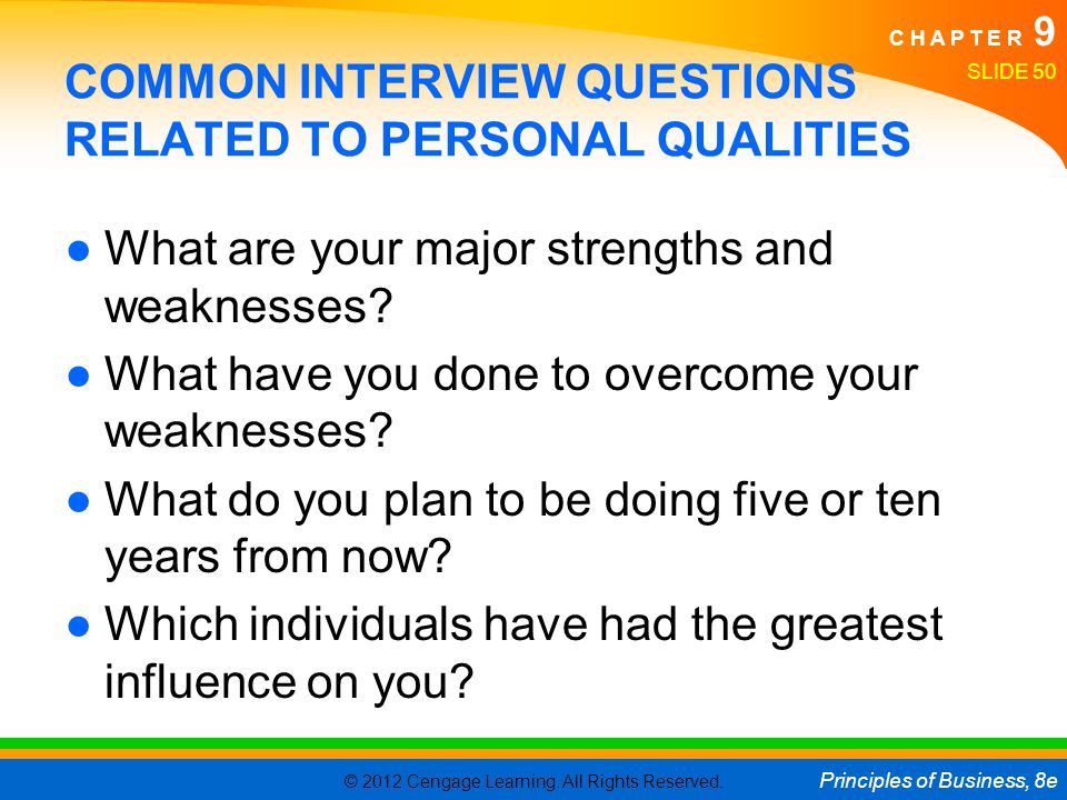 COMMON INTERVIEW QUESTIONS RELATED TO PERSONAL QUALITIES