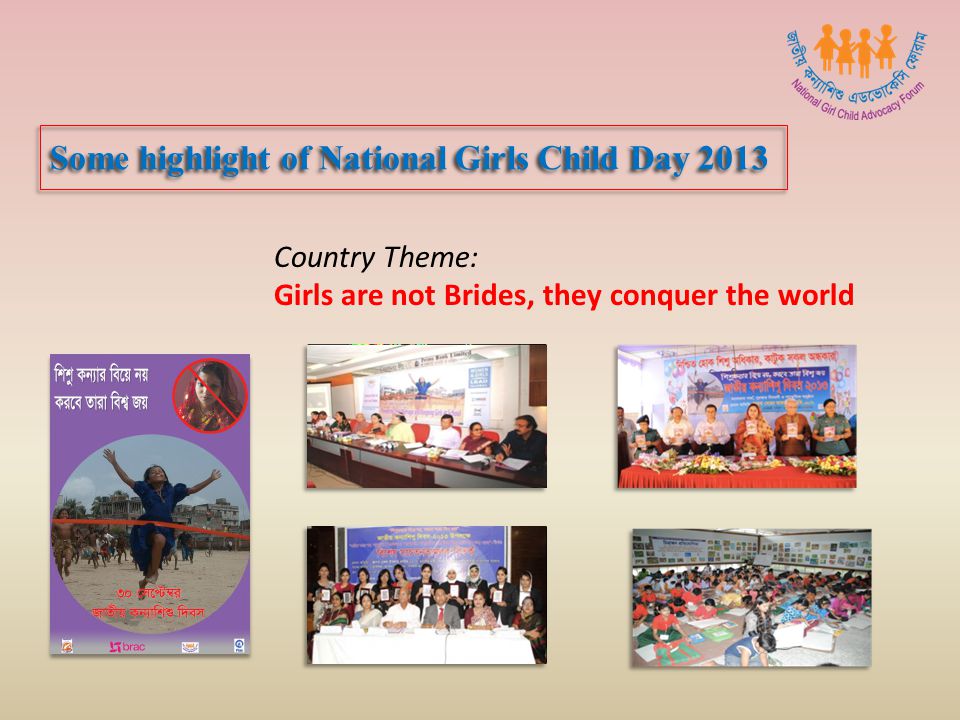 Some highlight of National Girls Child Day 2013