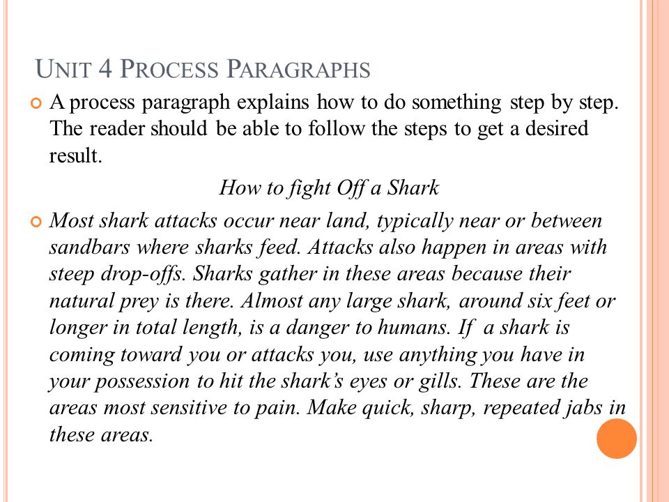 a process paragraph