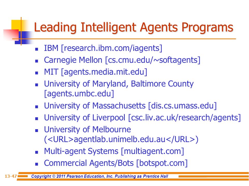 Leading Intelligent Agents Programs