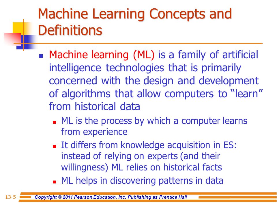 Machine Learning Concepts and Definitions
