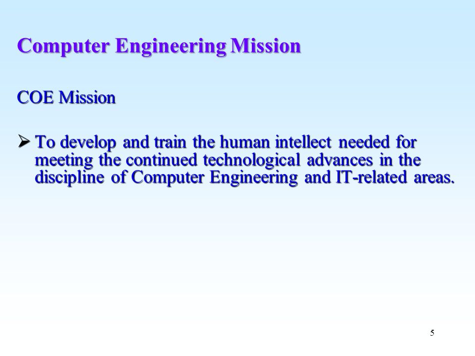 Computer Engineering Mission