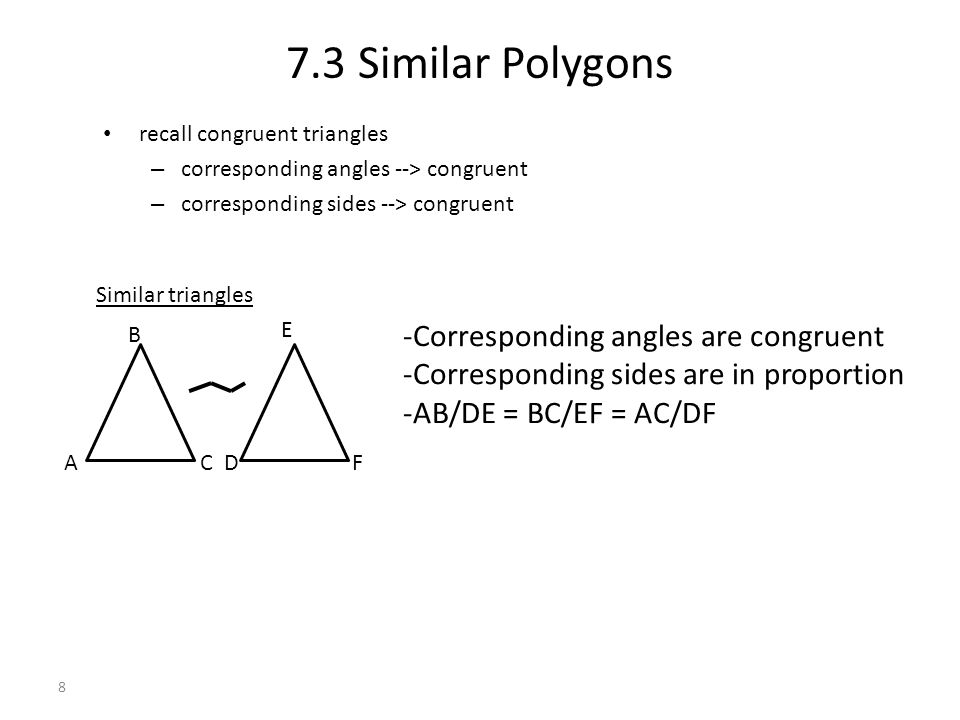 Chapter Seven Similar Polygons Ppt Download