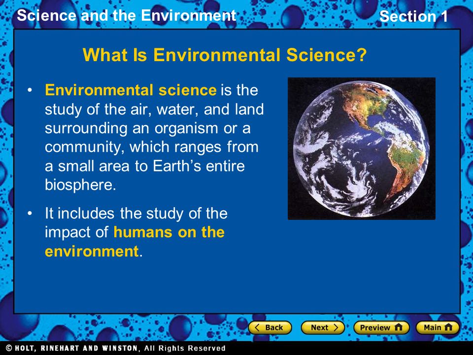 define environmental science in your own words