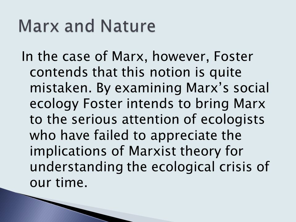 Derive Arab horisont John Bellamy Foster's Ecological Marxism - ppt download