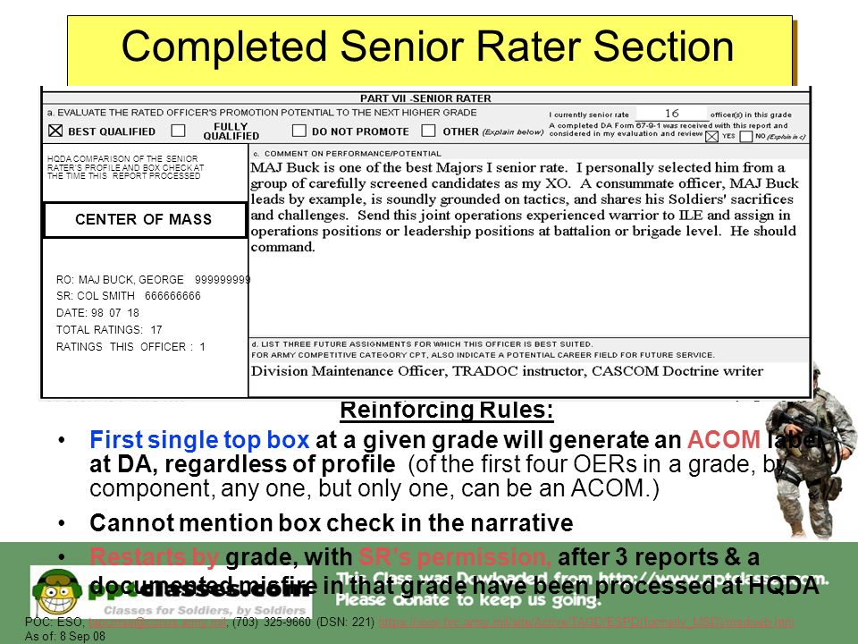 Military Evaluation (OER & NCOER) Information - ppt download