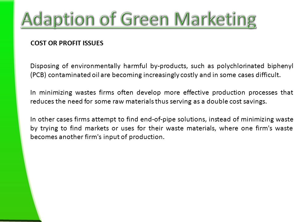 green marketing advantages and disadvantages ppt