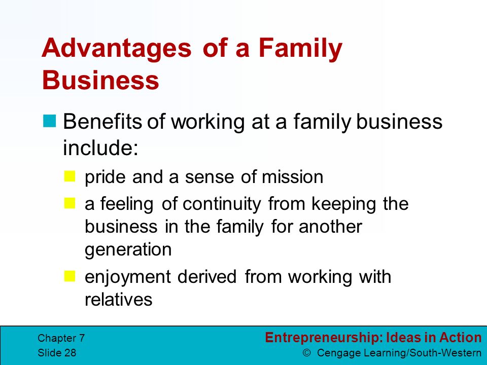 advantages and disadvantages of family business