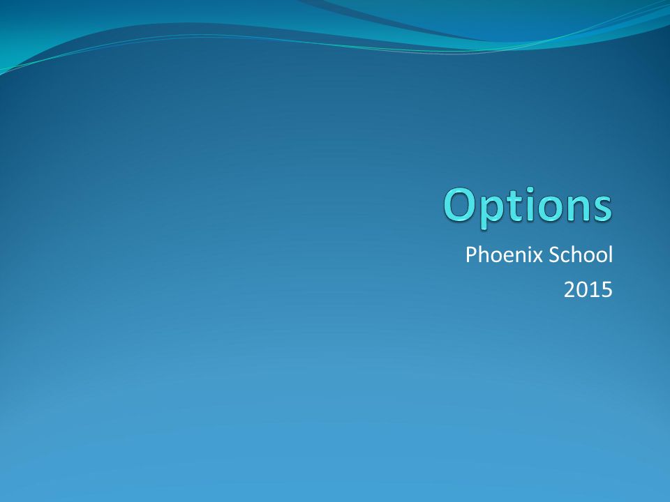 Options Phoenix School 2015