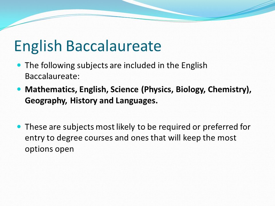 English Baccalaureate