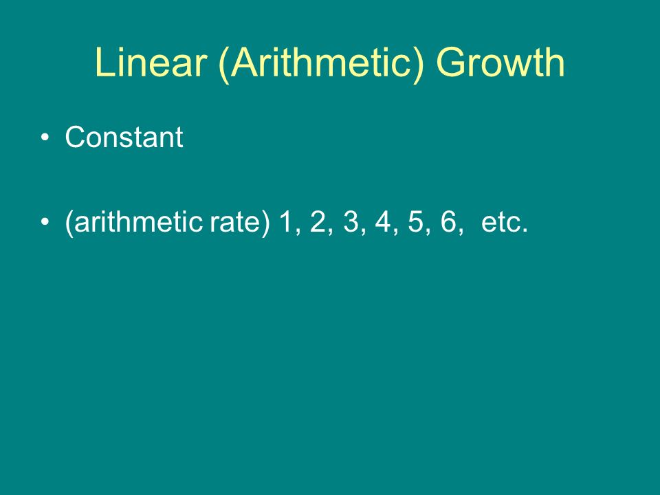 Linear (Arithmetic) Growth