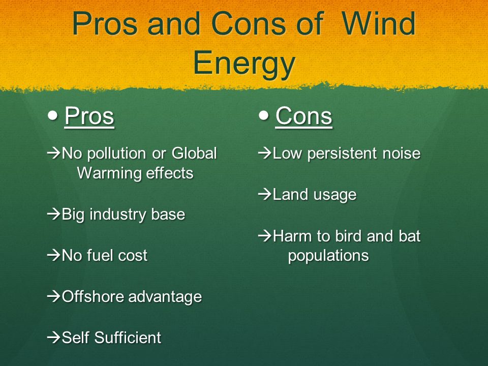 Pros and Cons of Wind Energy.