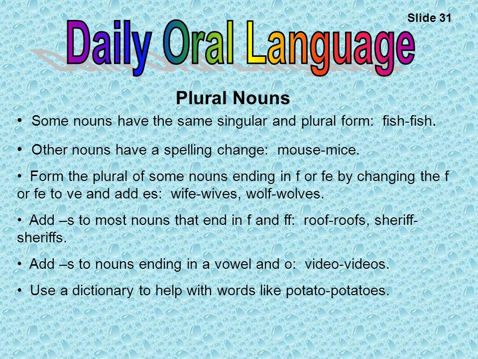 Daily Oral Language Slide 1 Complete Sentences A Sentence Has 2