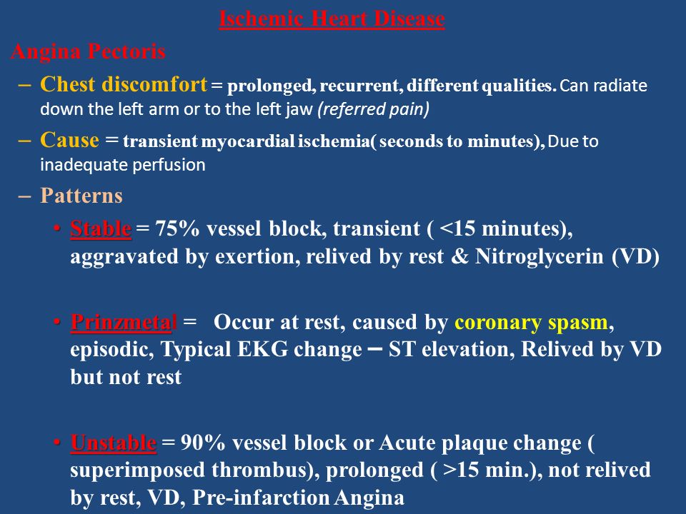 ischaemia angina pectoris magas vérnyomás