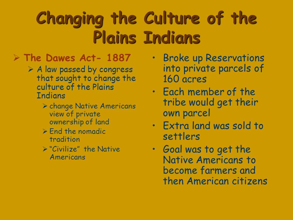 Changing the Culture of the Plains Indians