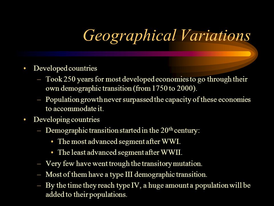 Geographical Variations