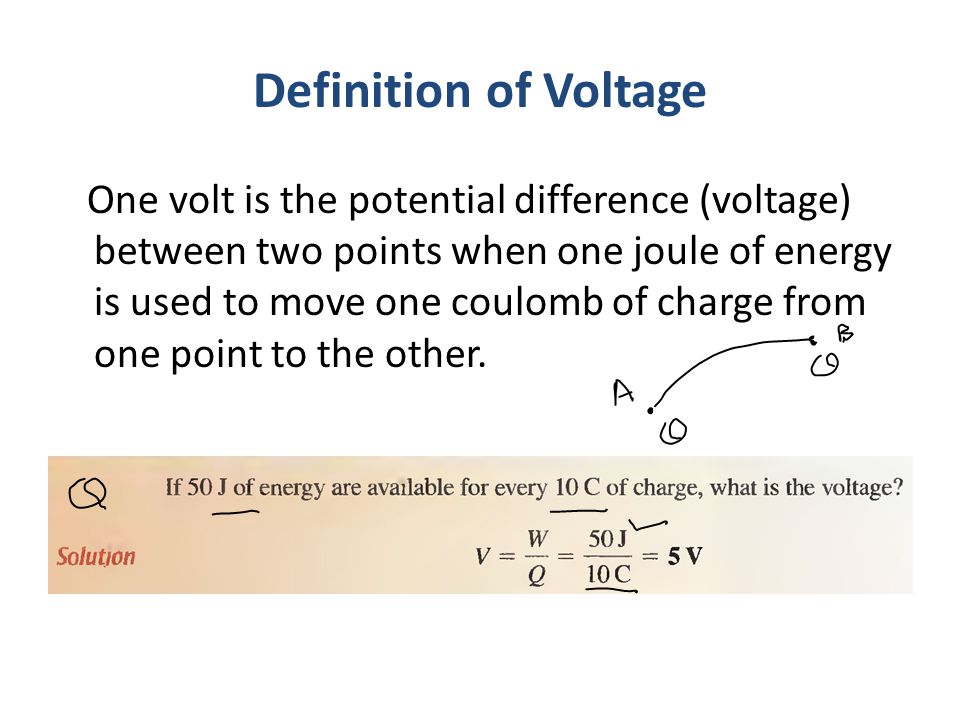 voltage is defined as