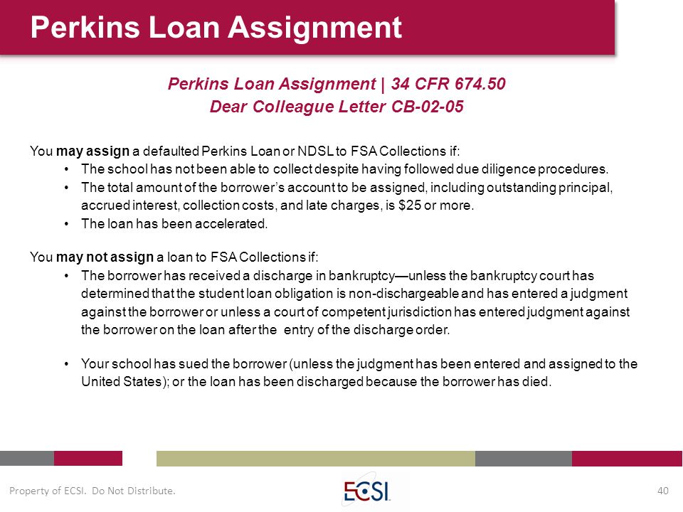 Perkins And Other Campus Based Loan Management 101 Workshop