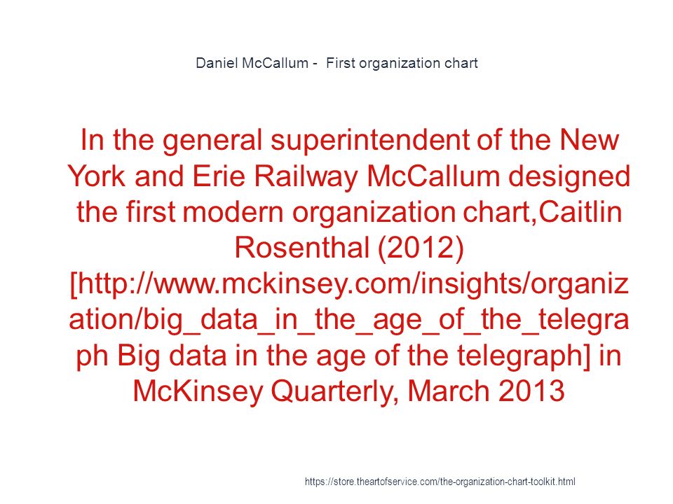 Daniel Mccallum Organizational Chart