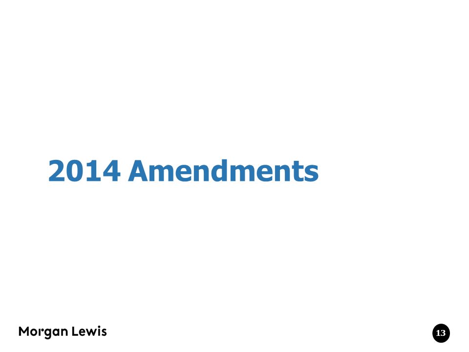 2014 Amendments