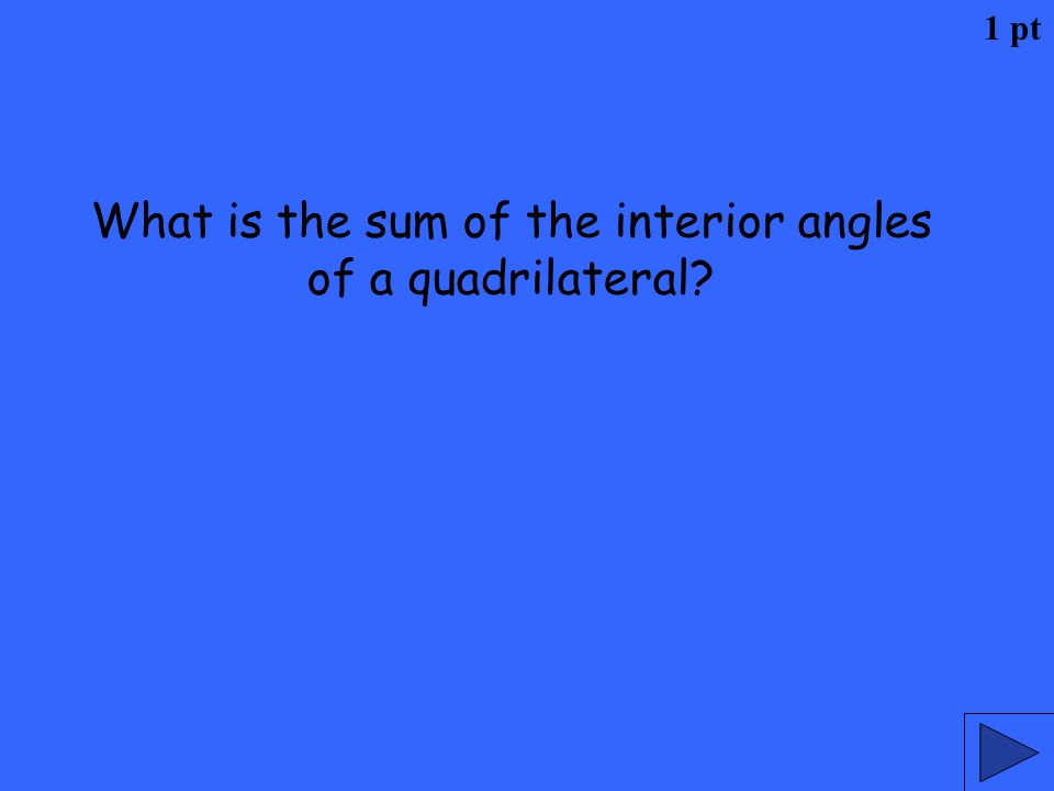 What is the sum of the interior angles of a quadrilateral