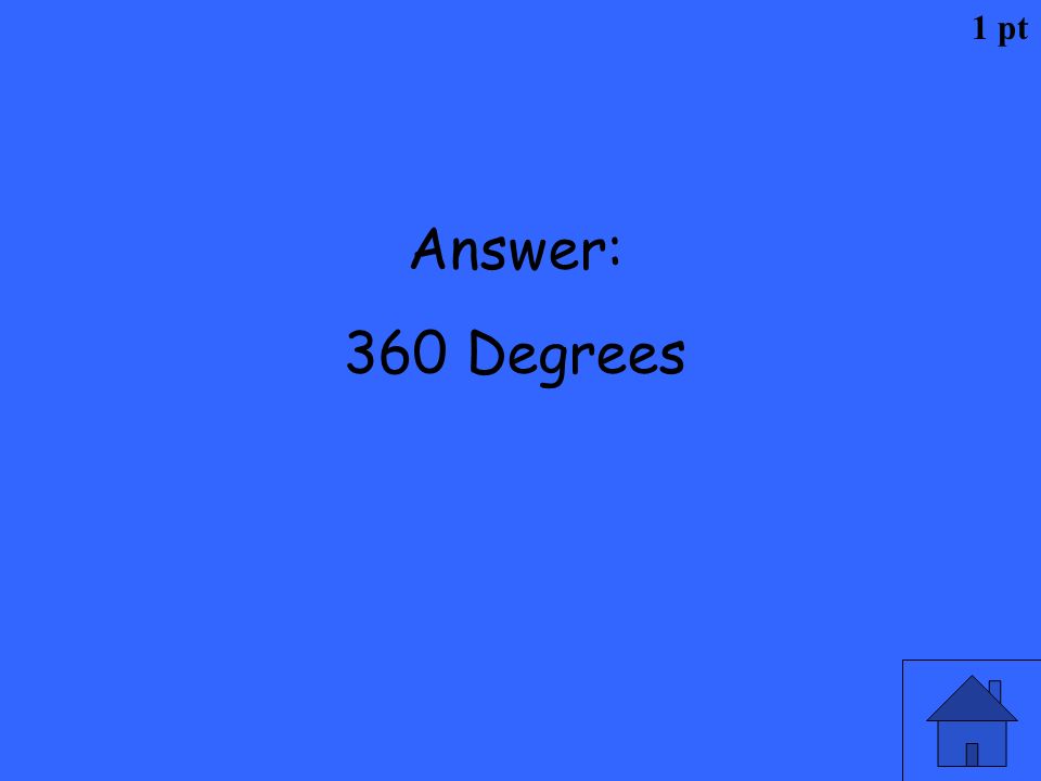 1 pt Answer: 360 Degrees