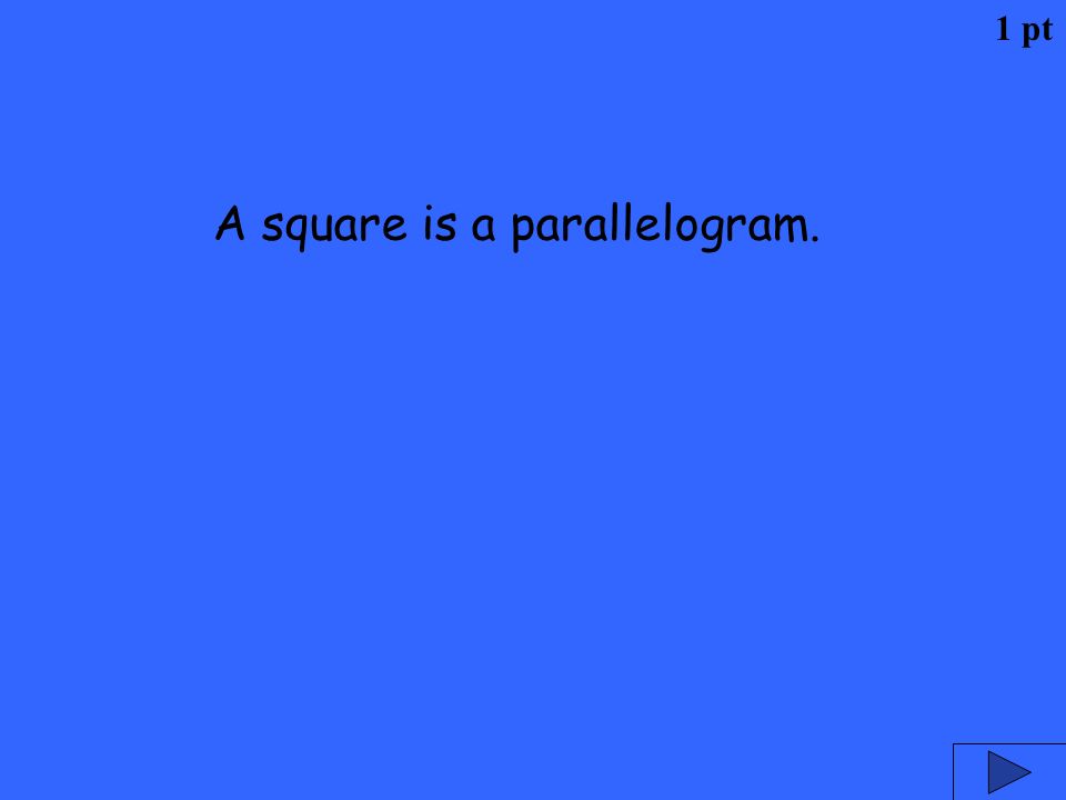 A square is a parallelogram.