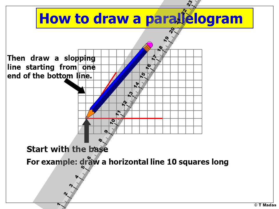 How to draw a parallelogram