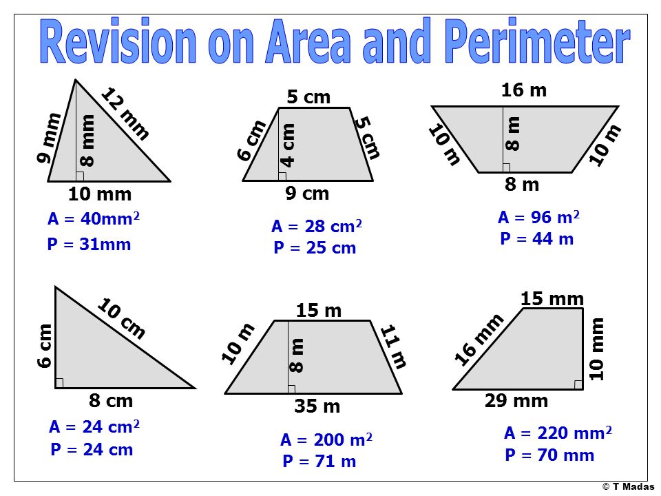 Revision on Area and Perimeter