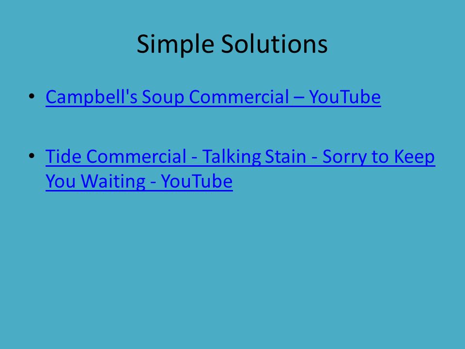 Simple Solutions Campbell s Soup Commercial – YouTube