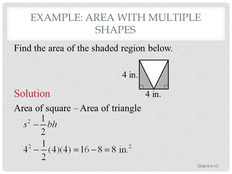 Example: Area With Multiple Shapes