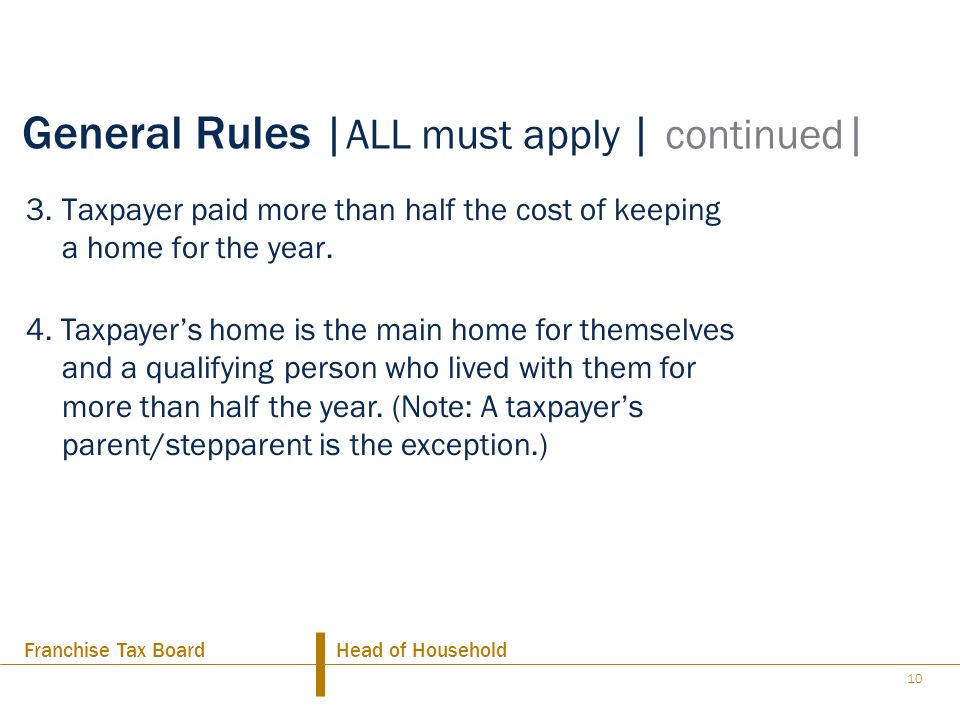 General Rules |ALL must apply | continued|