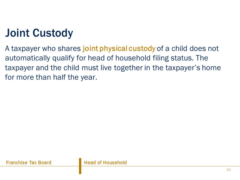 (Next slide - Joint Custody Credit)