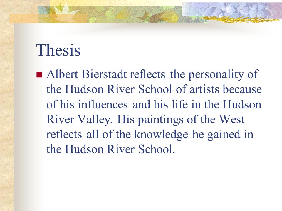 Реферат: Analysis Of Albert Bierdstat