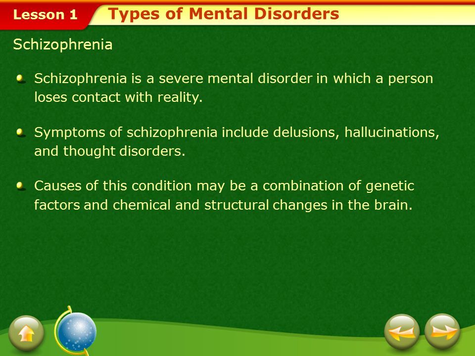 Types of Mental Disorders