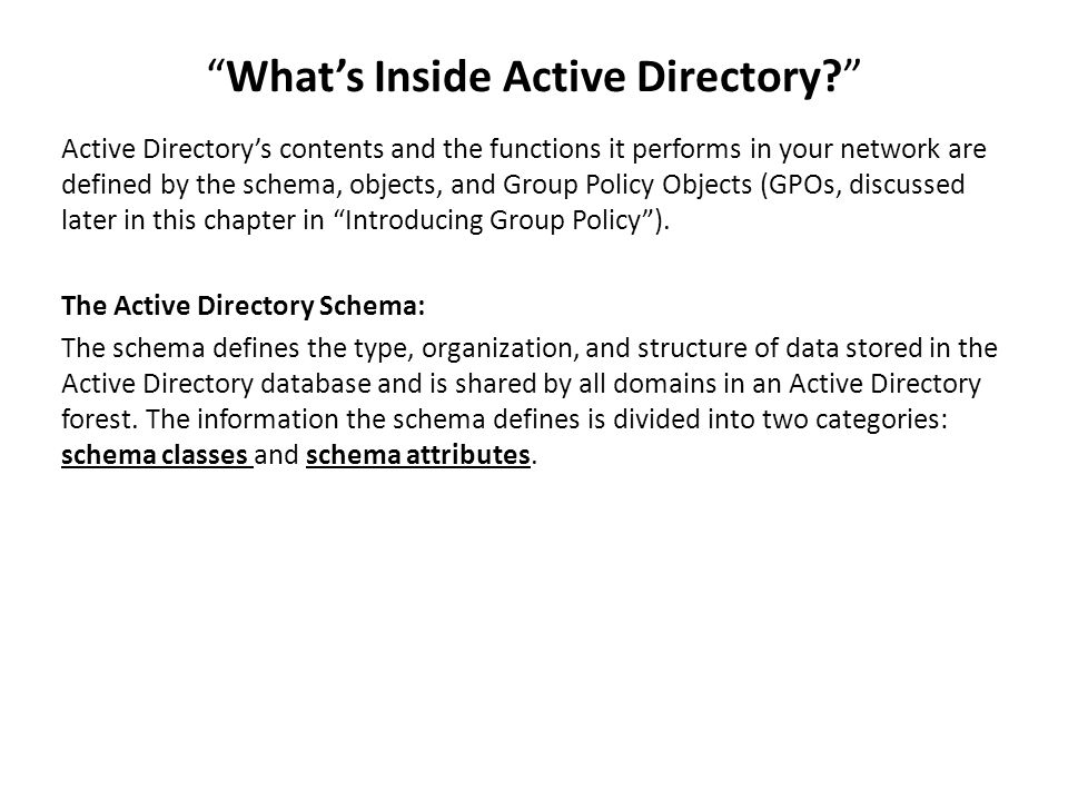 What’s Inside Active Directory