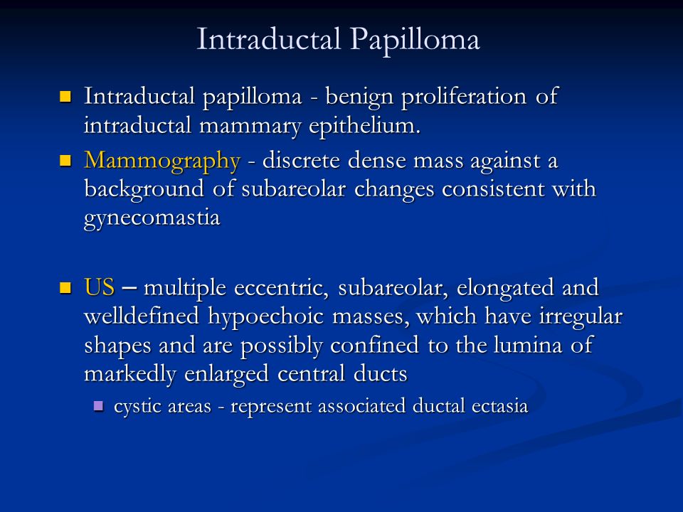 intraductal papilloma birads
